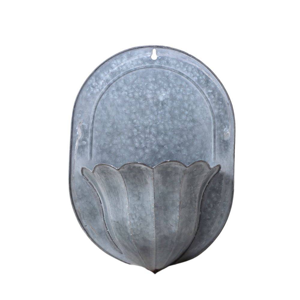 Chemin De Campagne - Jardinière extérieure murale porte plante métal gris 43cm Chemin de campagne