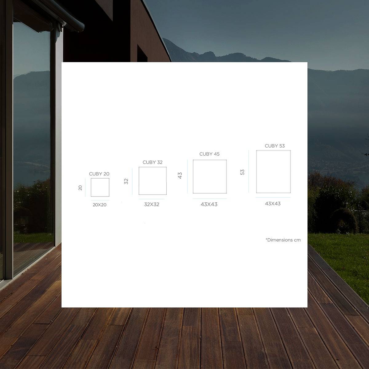 Cube lumineuse décorative 32 cm très résistante. Câble avec lumière LED blanc chaud. Fabriqué en Espagne. CUBY - Imagen 3
