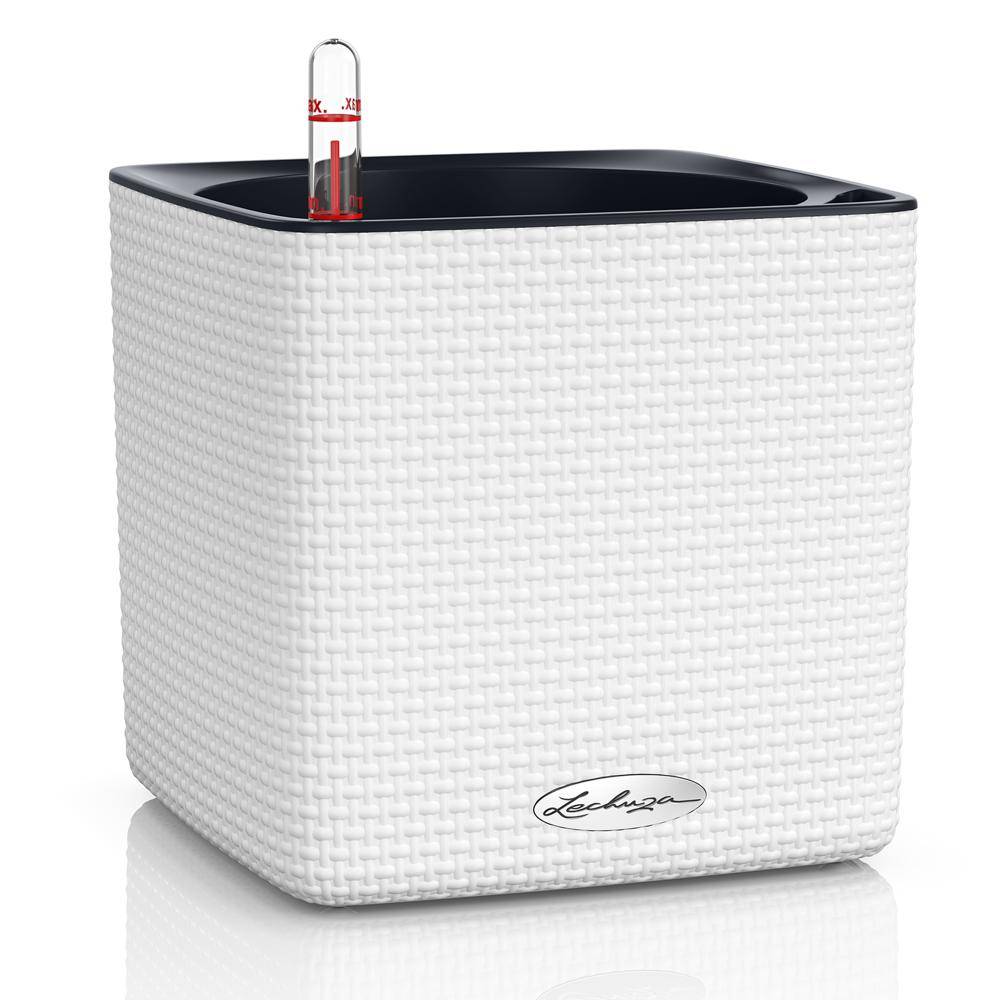 Lechuza - CUBE Color 16 - Kit Complet, blanc 16 cm Lechuza - Imagen 1