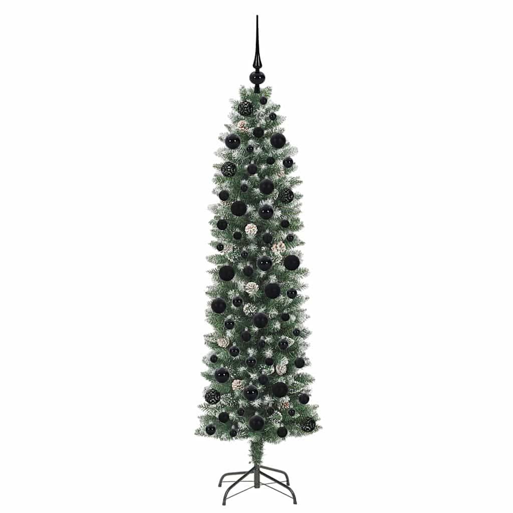 Vidaxl - Arbre de Noël artificiel slim Vert et blanc 180 cm vidaXL 3395294 - Image 5