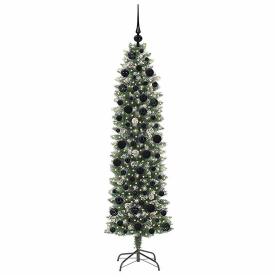 Vidaxl - Arbre de Noël artificiel slim Vert et blanc 180 cm vidaXL 3395294 - Image 4