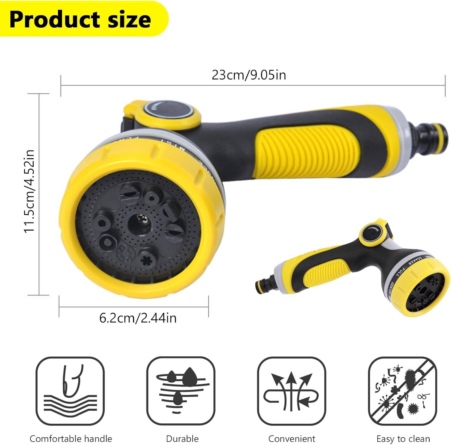 Pistolet d'arrosage de jardin avec 10 modes d'arrosage - IntiMeg - Image 3