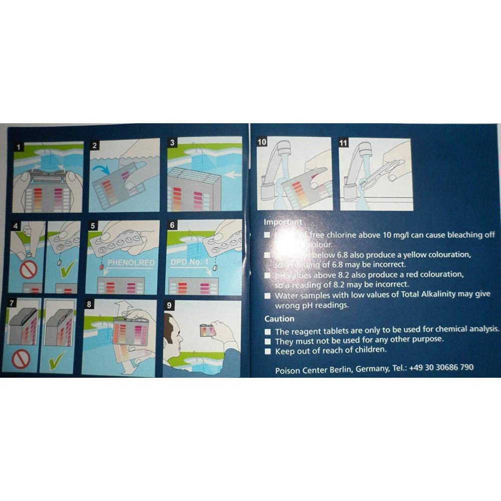 Coffret de Test D'eau pour Piscine au Chlore- Teste par Pastilles - Analyse de Votre Piscine - Imagen 6