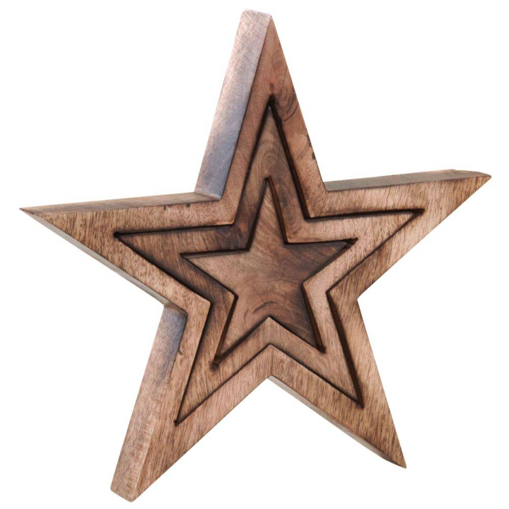 Aubry Gaspard - Etoile gigogne en bois (Lot de 3) - Imagen 4