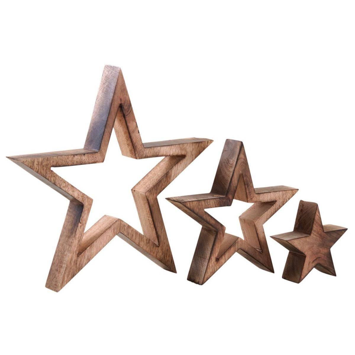 Aubry Gaspard - Etoile gigogne en bois (Lot de 3) - Imagen 1