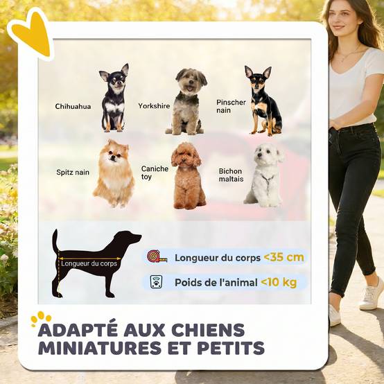 Poussette pour Chien 4 Roues, Chariot Pliable avec Auvent Réglable, Panier de Rangement, 77x44x102cm, Rouge - Image 6