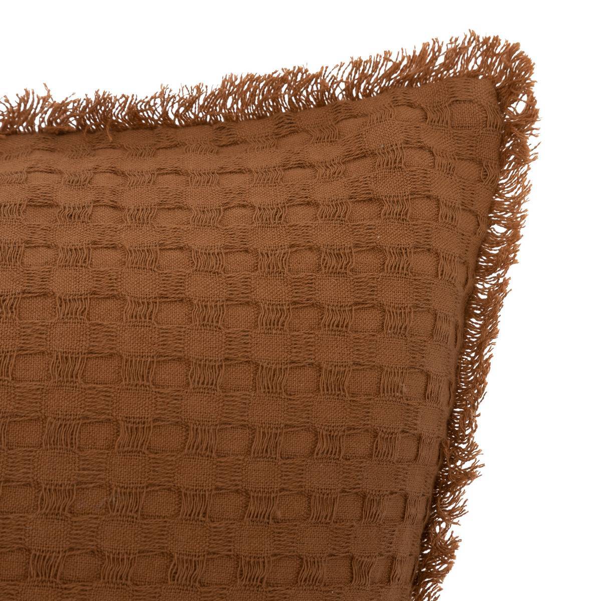 Atmosphera - Coussin nid d'abeille "Widdy" 45x45cm rose terracotta - Atmosphera Créateur d'intérieur - Imagen 2