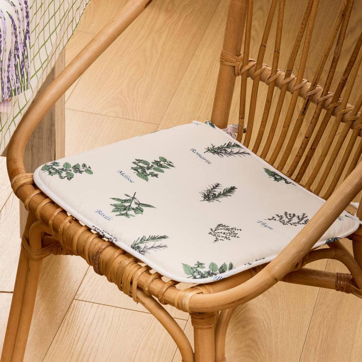 Galette de Chaise "Garrigue" 39x39cm Blanc - Image 2