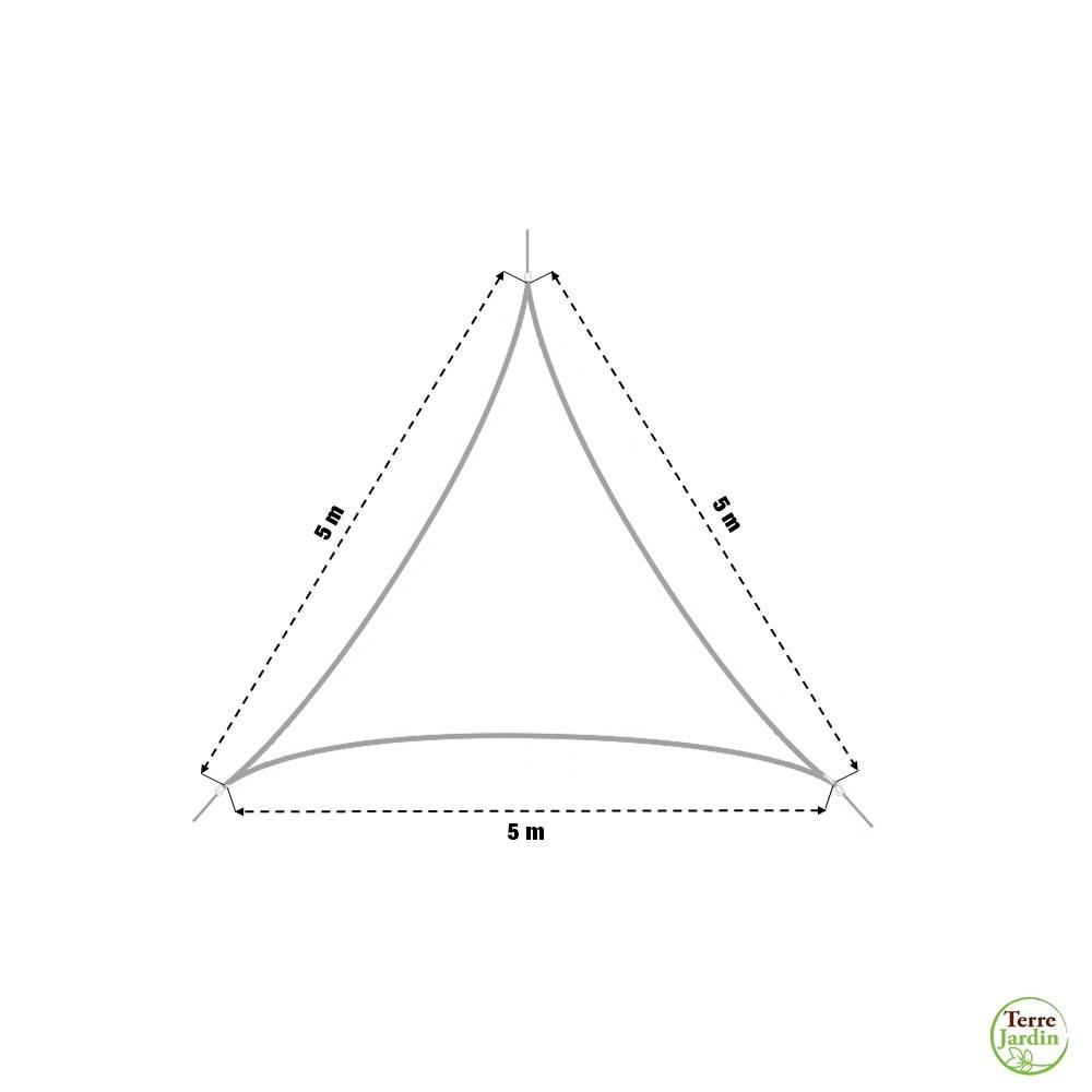 Terre Jardin - Voile d'ombrage triangulaire 5 mètres Rose - Imagen 3