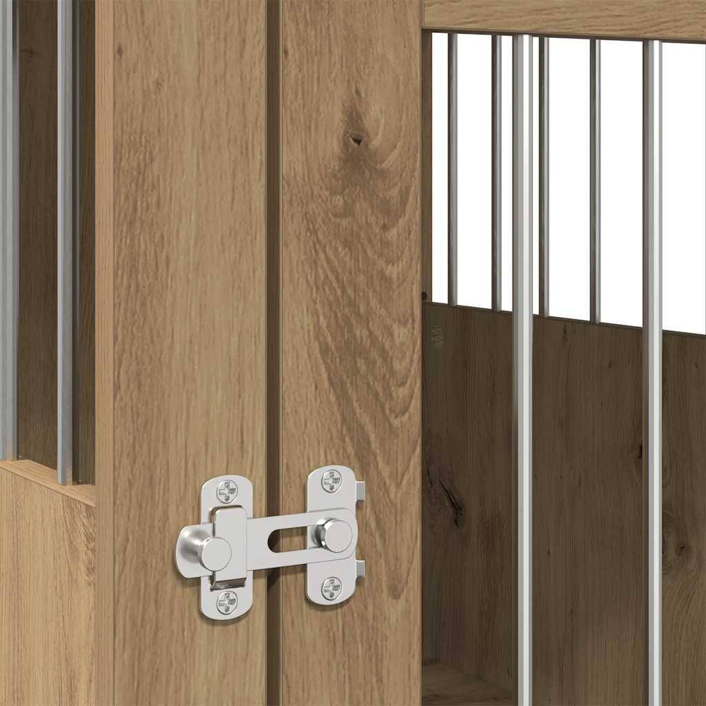 Niche plastique bois et acier marron 55 x 75 x 65 cm - Prolenta premium p371.4 - Image 9