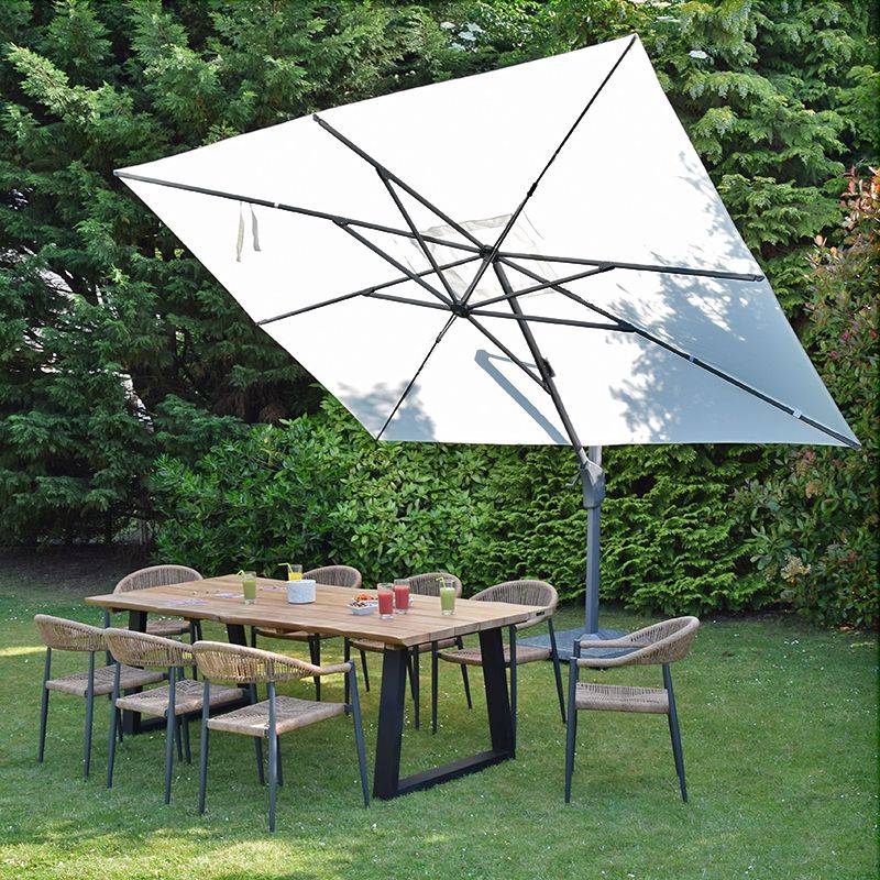 Parasol déporté écru 4x3 m Neptunia - Gecko Jardin - Imagen 8