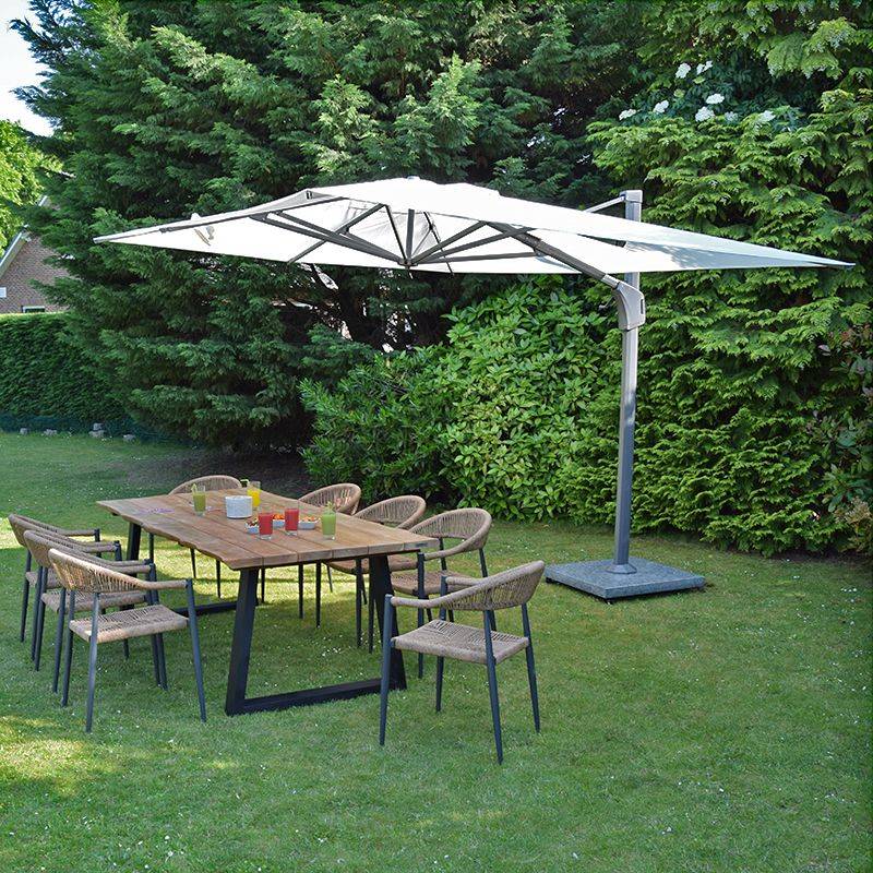 Parasol déporté écru 4x3 m Neptunia - Gecko Jardin - Imagen 1