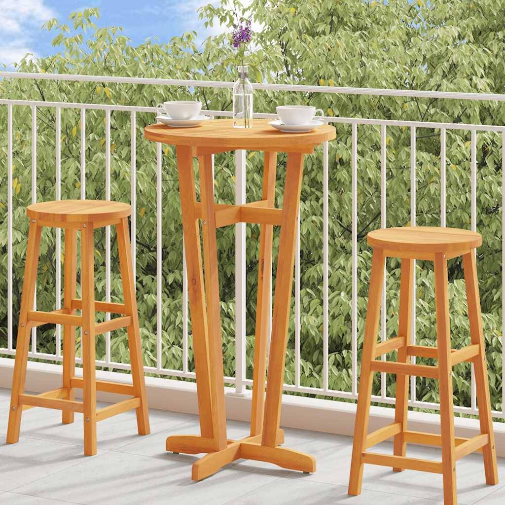 Table de bar de jardin bois d'acacia Ø 60 x 105 cm - PANGIVO - Image 1