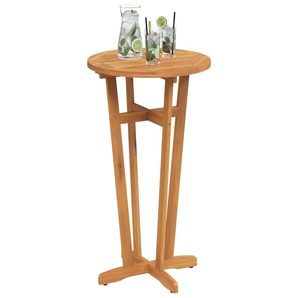 Table de bar de jardin bois d'acacia Ø 60 x 105 cm - PANGIVO - Image 4