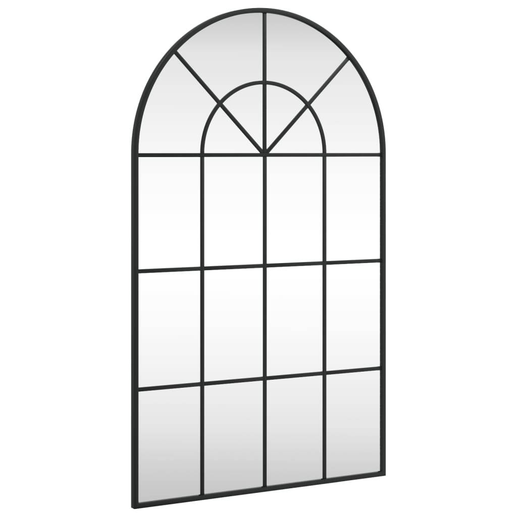 Maison Chic - Miroir mural - Miroir décoratif noir 60x100 cm arche fer - Image 1