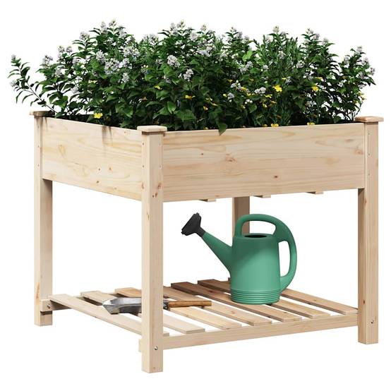 Cache-pot, Pot De Fleurs avec étagère Beige 90 x 90 x 76.5 cm g375 - Image 3