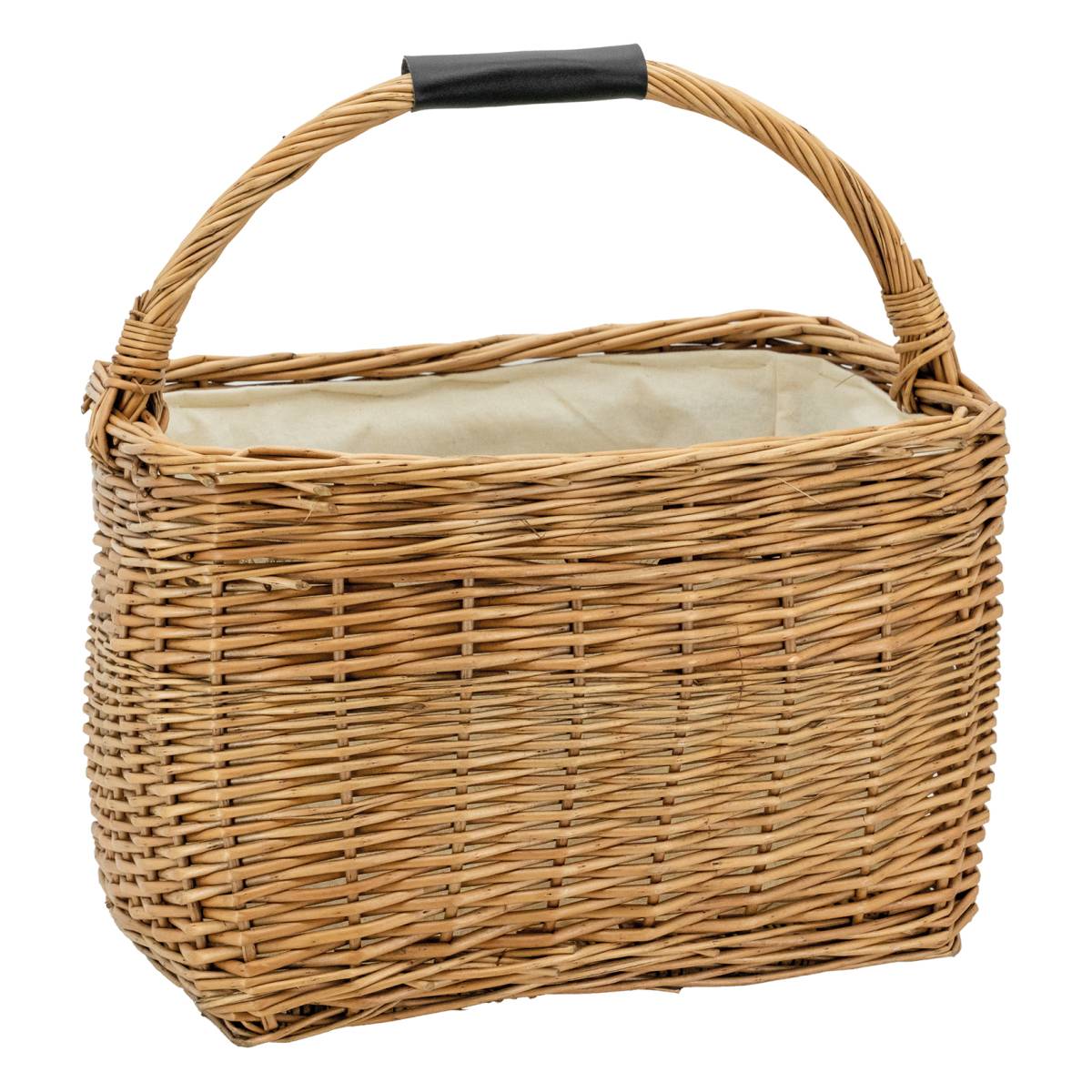 Aubry Gaspard - Panier rectangulaire en osier et coton - Image 1
