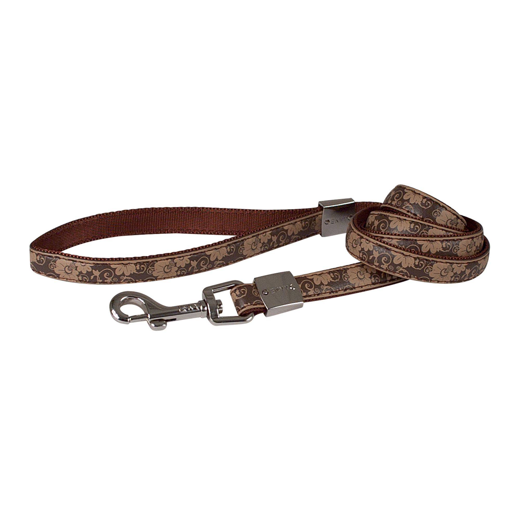 Laisse simple Envy Flora marron Taille : T2 DOOGY GLAM