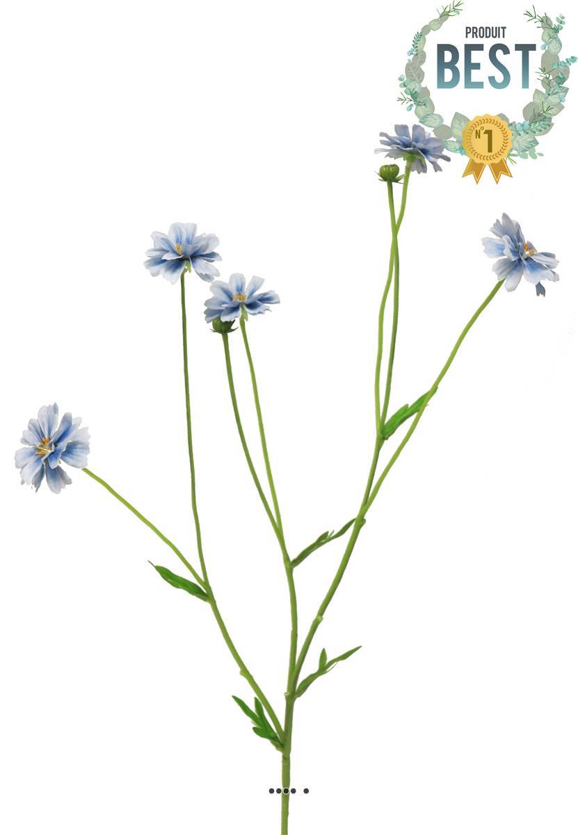 Artificielles - Centaurée artificielle, 3 ramures, H 64 cm Bleu royal - BEST - couleur: Bleu royal 250 - Imagen 1