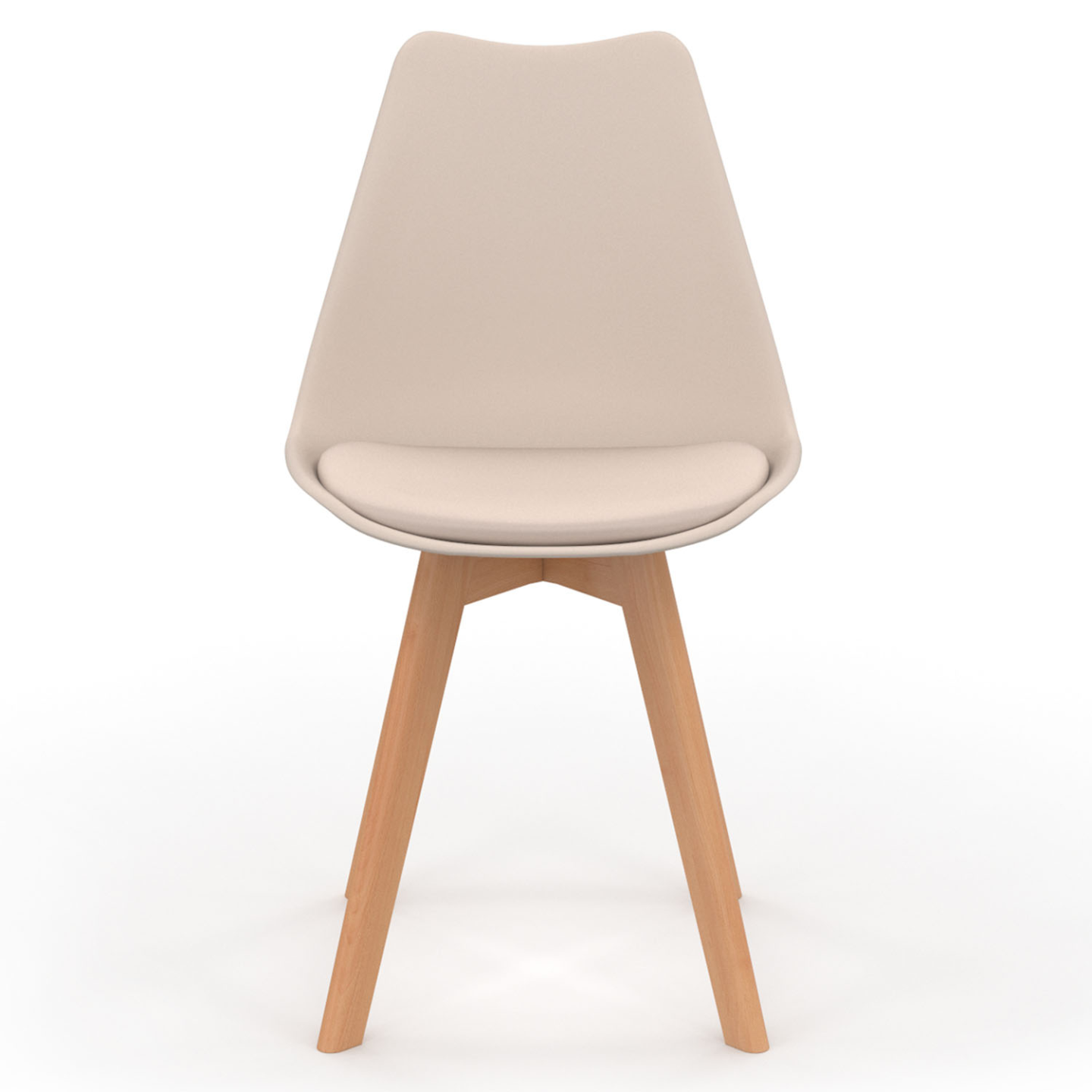 Lot de 6 chaises scandinaves SARA mix color gris foncé x2, terracotta x2, beige x2 - Image 3
