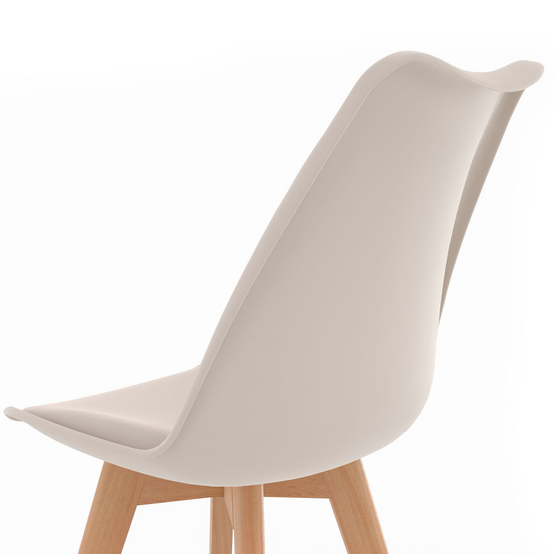 Lot de 6 chaises scandinaves SARA mix color gris foncé x2, terracotta x2, beige x2 - Image 6