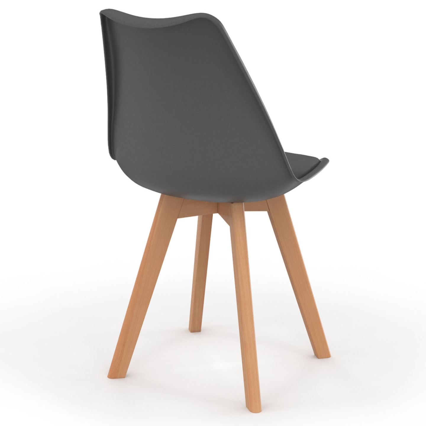 Lot de 6 chaises scandinaves SARA mix color gris foncé x2, terracotta x2, beige x2 - Image 4