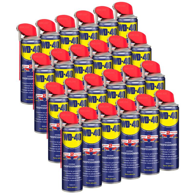 WD-40 Pack de 24 Produits Multifonction Spray Double Position 500ml - Image 1