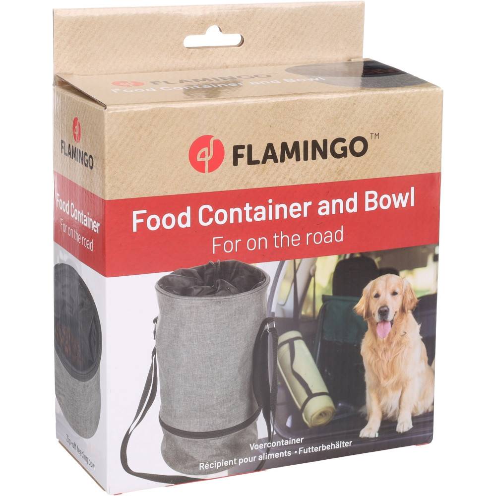 Flamingo - Récipient alimentaire de voyage 4 L, Buster Gris foncé pour chien - Imagen 4