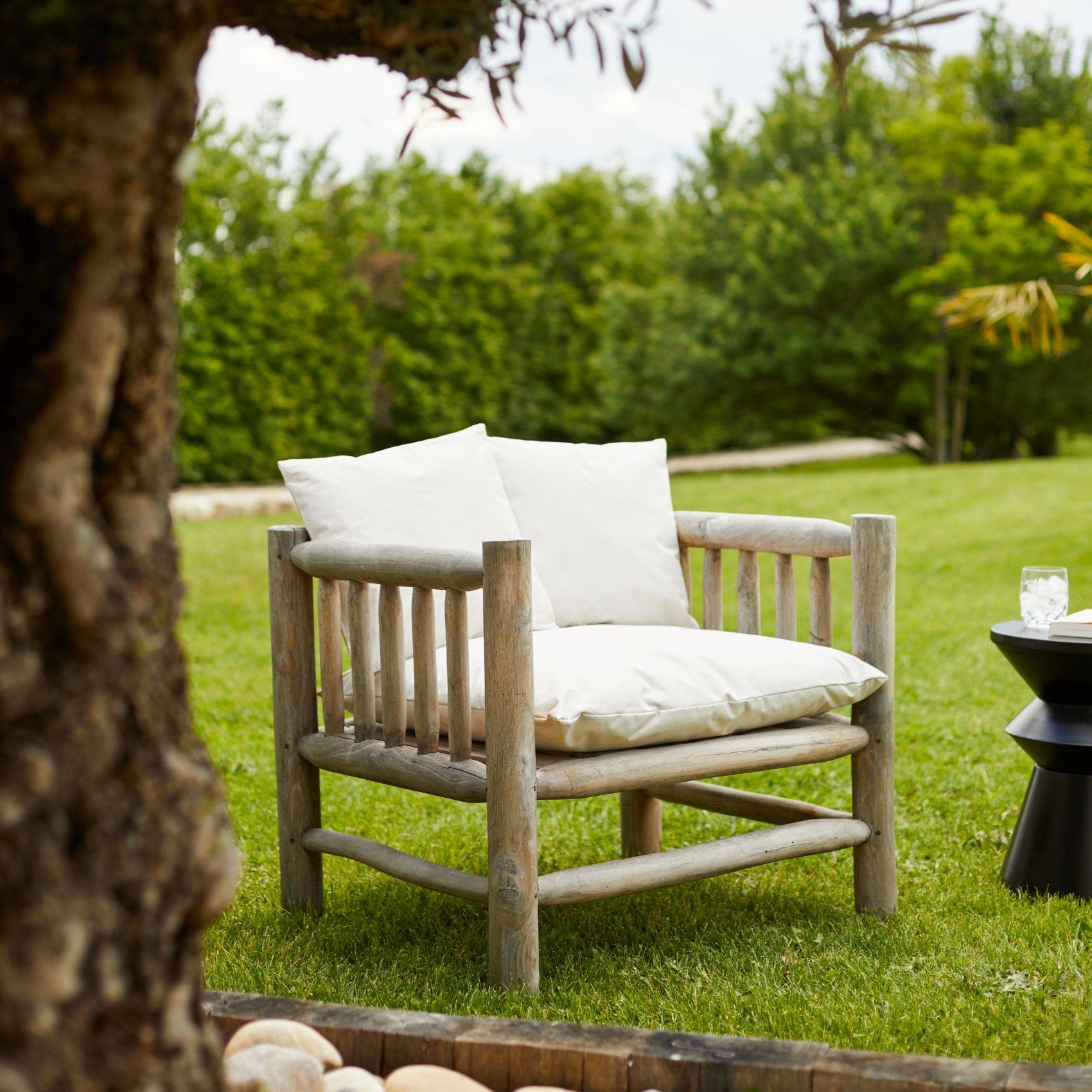Home Maison - Coussin extérieur imperméable et déhoussable MINORQUE - HOME MAISON - Polyester - Ecru - Imagen 3