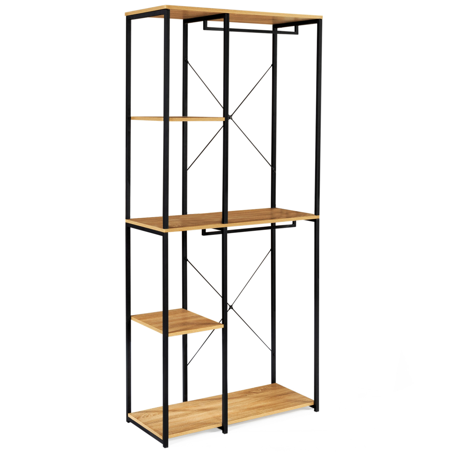 Dressing double penderie étagères L. 90 cm DETROIT design industriel - Image 3