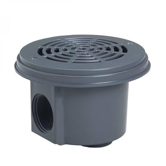Lot de 2 bondes de fond pour piscine liner - Gris foncé - 3253DGRPAK2 - Hayward