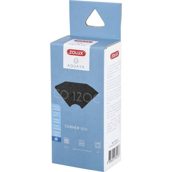 Zolux - Filtre pour pompe corner 120, filtre CO 120 C mousse charbon x 2. pour aquarium. - Image 1