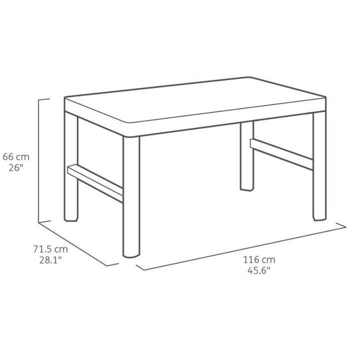 Salon d’angle extérieur 6 places gris graphite avec table basse 2 positions - ALLIBERT by KETER - Image 8