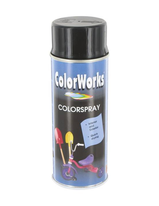 Peinture Aérosol Noir Brillant Finition Brillante éclatante Et Durable - Colorworks