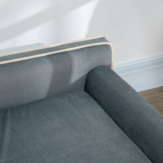 ComfortXL - Grand canapé velours pour chien et chat repos optimal 100x62x32cm gris - ComfortXL Outdoor Living - Image 10