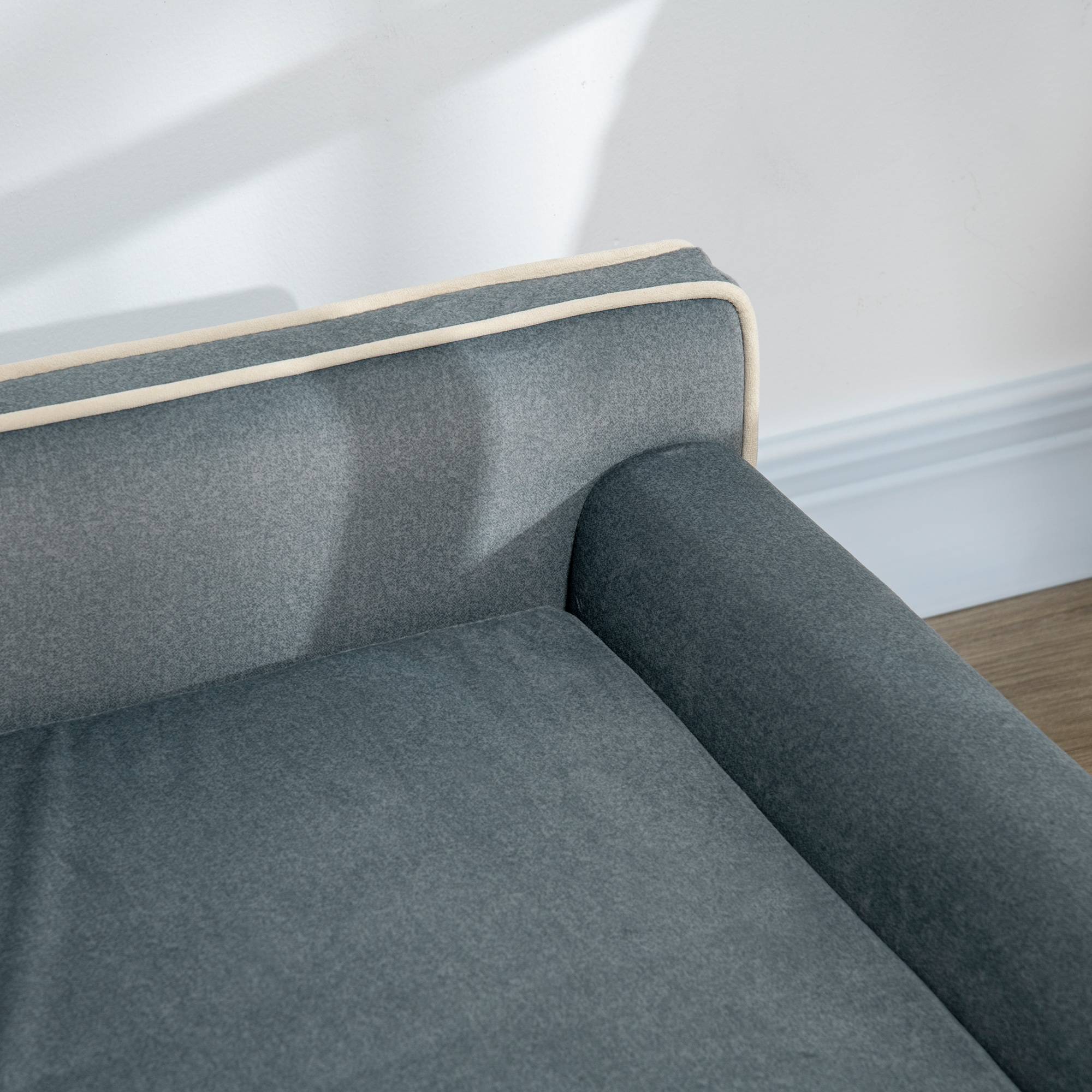 ComfortXL - Grand canapé velours pour chien et chat repos optimal 100x62x32cm gris - ComfortXL Outdoor Living - Image 10