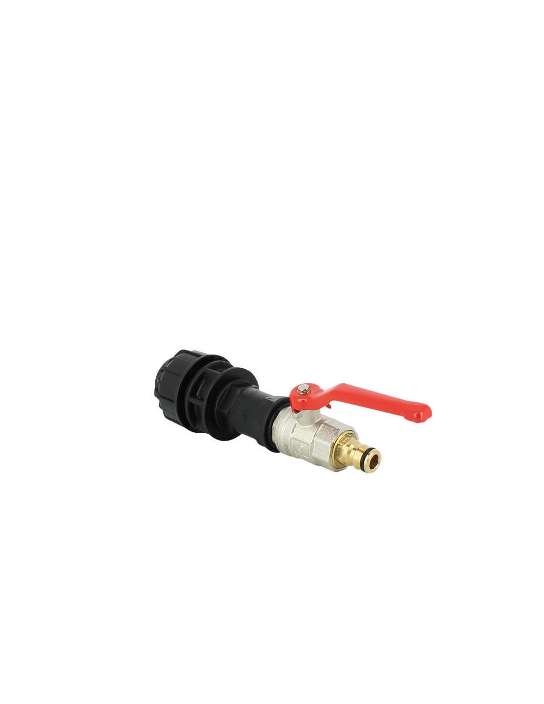 Vanne 1/4 de tour laiton - embout rapide - kit couplage cuve - Imagen 2