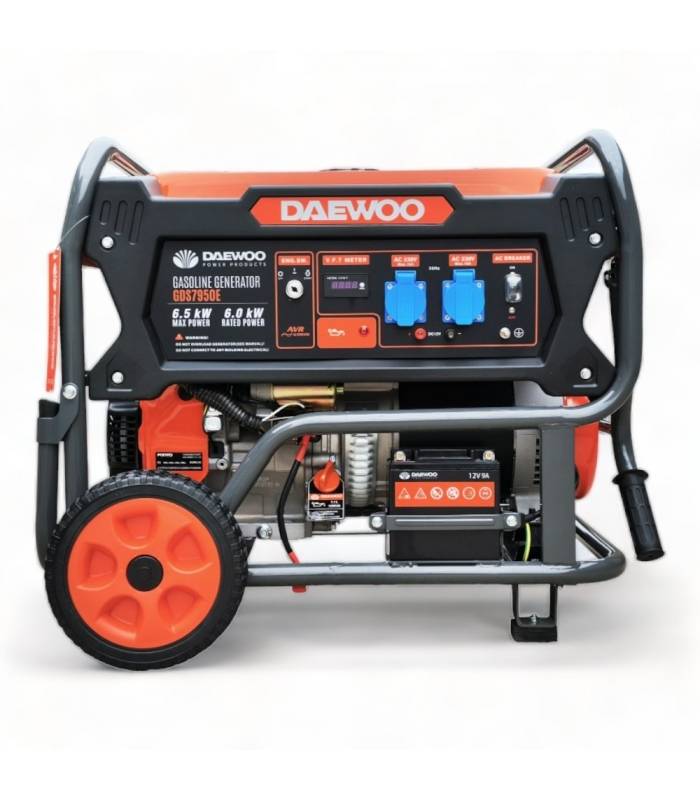 Groupe électrogène à essence 6500W, démarrage électrique, Régulateur AVR  - DAEWOO GDS7950E - Image 2