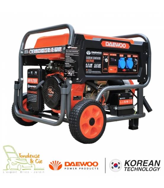 Groupe électrogène à essence 6500W, démarrage électrique, Régulateur AVR - DAEWOO GDS7950E - Image 1