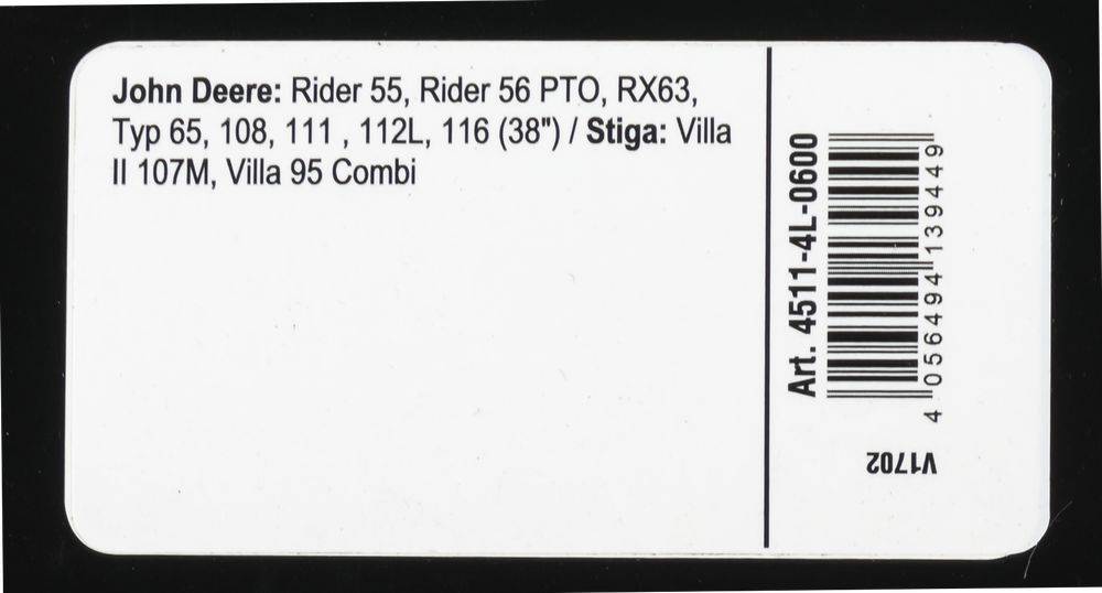 Arnold - Courroie trapézoïdale X-Grip V de type 4L600 Arnold - Imagen 3