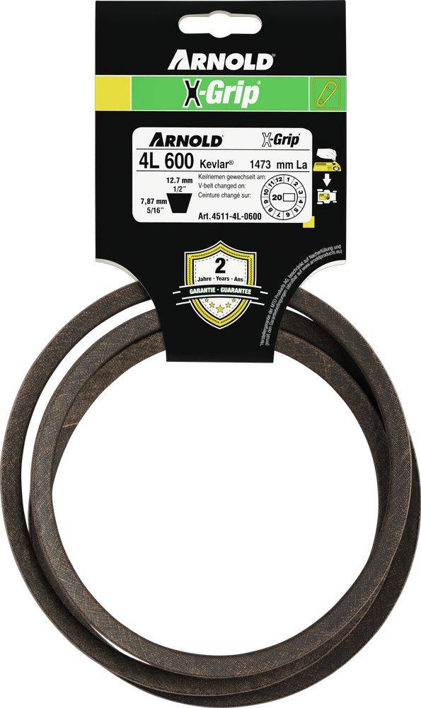 Arnold - Courroie trapézoïdale X-Grip V de type 4L600 Arnold - Imagen 1