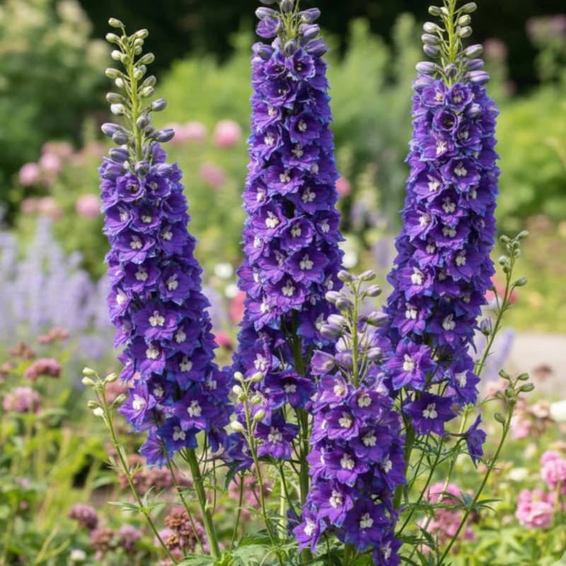 Pied-d'alouette Black Knight, Delphinium à fleurs Violette/ - feuillage Caduc - Godet - 5/20 cm - Imagen 1