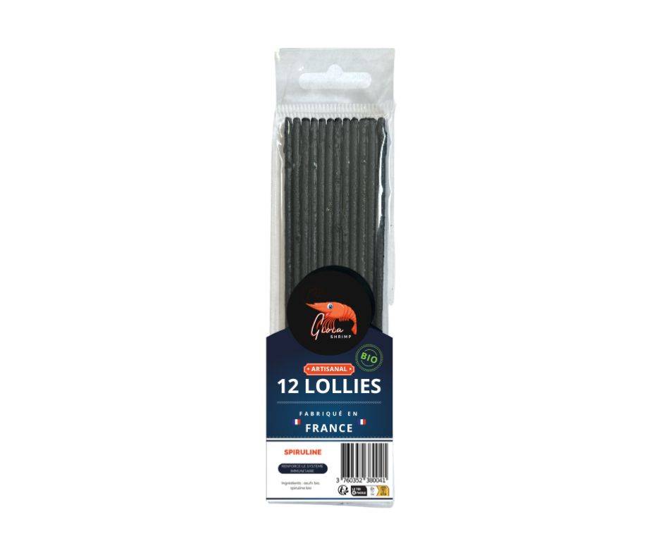 Lot de 12 Lollies à la Spiruline pour crevettes d'aquarium/Alimentation pour crevette d'aquarium