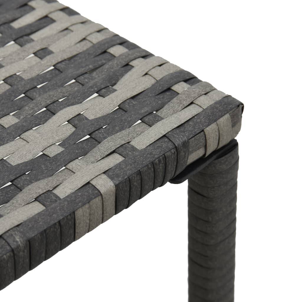 Helloshop26 - Lot de deux chaises longues transat 200 cm avec table résine tressée anthracite - Imagen 8
