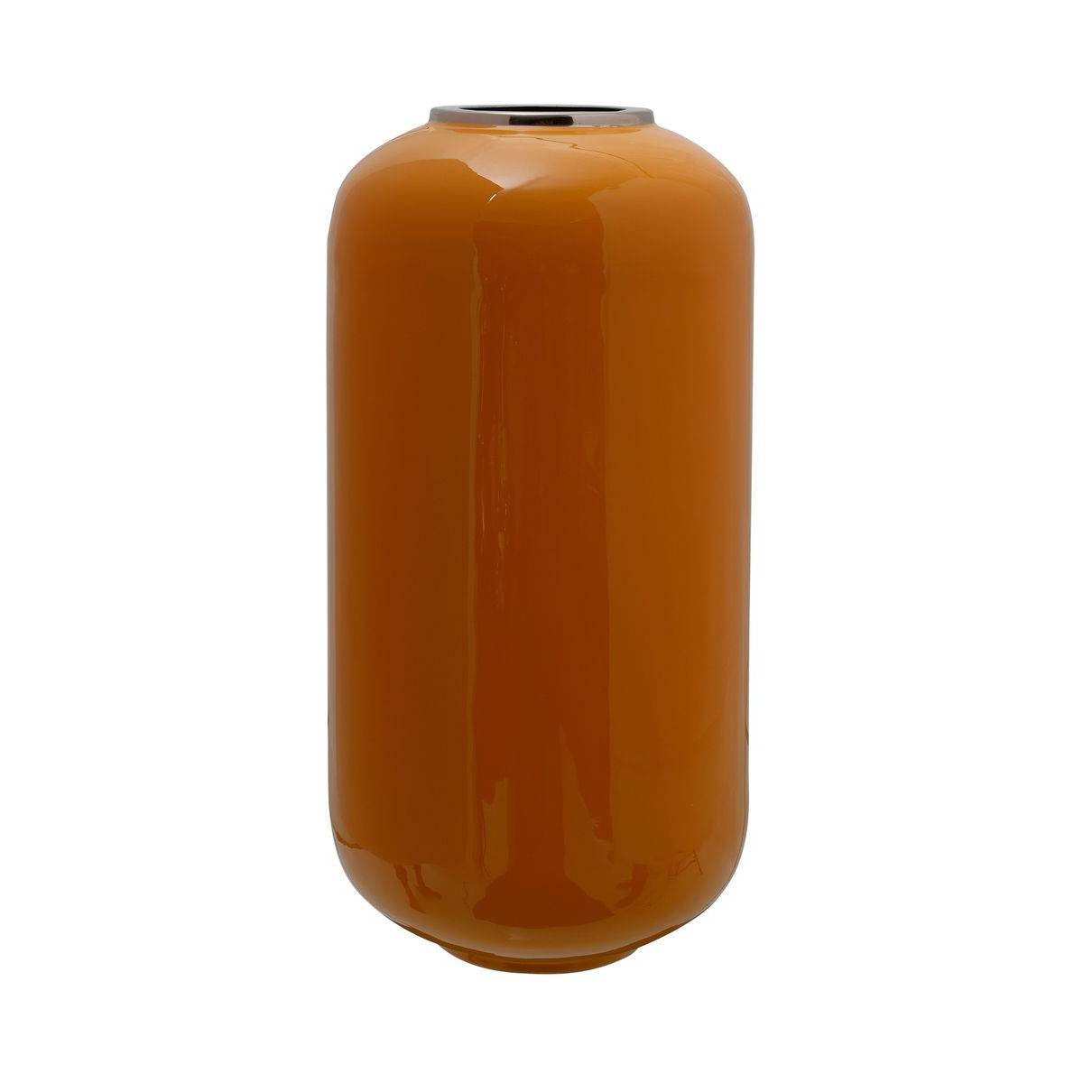Vase Rond Design "Anita" 45cm Ocre & Argent - Image 1
