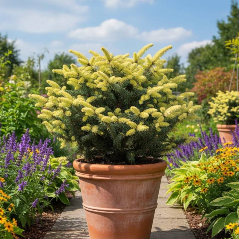 Sapin d'Andalousie doré, Abies pinsapo - Pot de 3L - 20/40 cm - Imagen 2