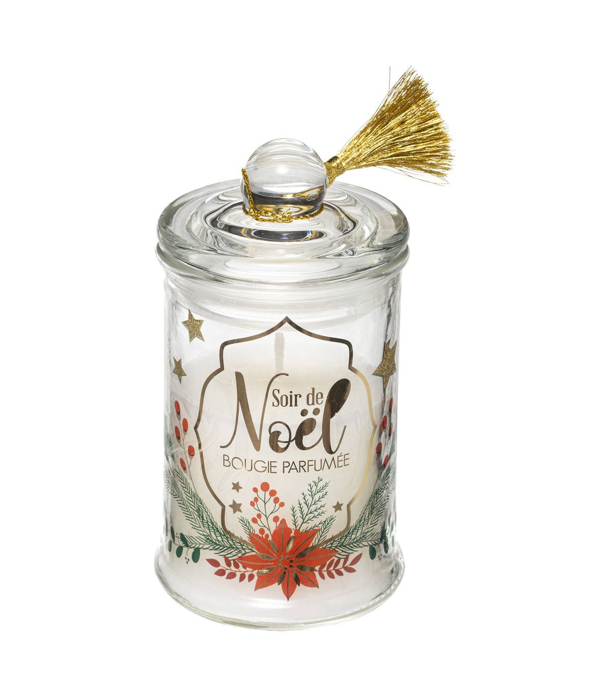 Bougie Parfumée dans Pot en Verre avec pompon 85G - Image 1