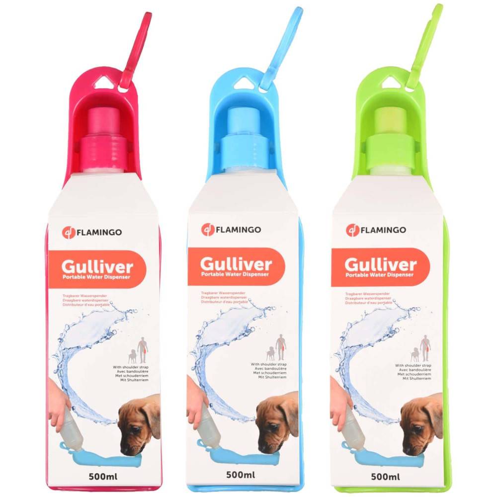 1 distributeur d'eau portable GULLIVER 500 ml pour chien couleur aleatoire - Imagen 3