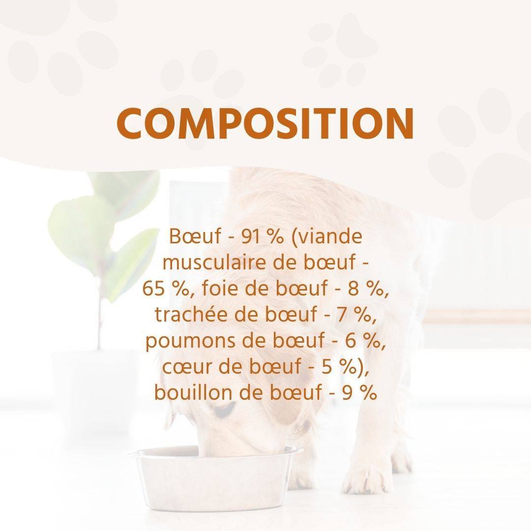 Wildfang - Wildfang - Mélange alimentaire humide 6 x 400g - Qualité du barf - Bœuf et cheval - Image 3