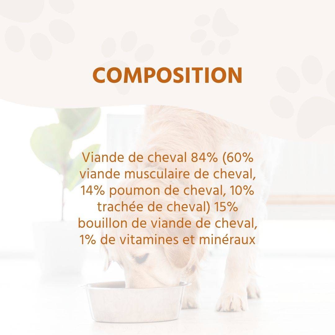 Wildfang - Wildfang - Mélange alimentaire humide 6 x 400g - Qualité du barf - Bœuf et cheval - Image 7